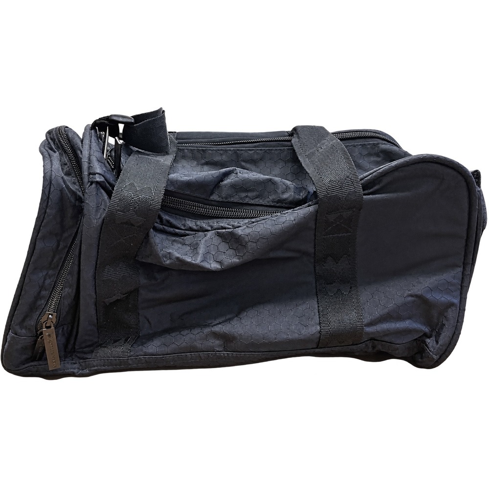 Under Armour Duffel Bag Unisex Small Black Pre-owned Honeycomb Ripstop Gym Bag